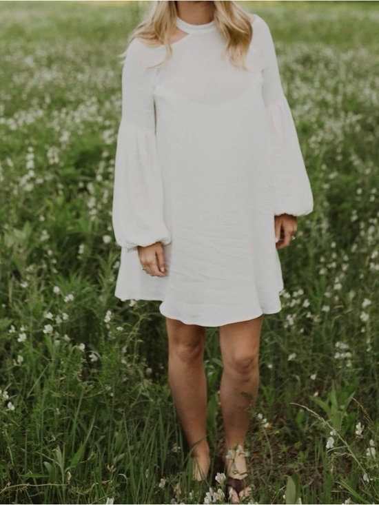 Free People Dresses & Skirts - Free People White Long-Sleeve elegant dress